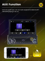 Reproductor Multimedia Carplay 1 Din 7'' Bluetooth Radio Retráctil Android Auto MP5 HD Stereo USB AUX CAM Para Coche Universal - details 9