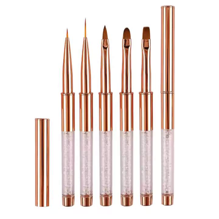 Pincel De Dibujar Para Uñas Con Diamantes Y Patrones De Líneas Herramienta De Manicura Acrílico UV Gel Extensión 5Estilos - 1