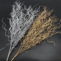 Rama Artificial De Plástico Para Decoración De Bodas Y Fiestas Falso Follaje De Coral En Oro Y Plata Para Decoración De Hogar Y Bouquet - details 0