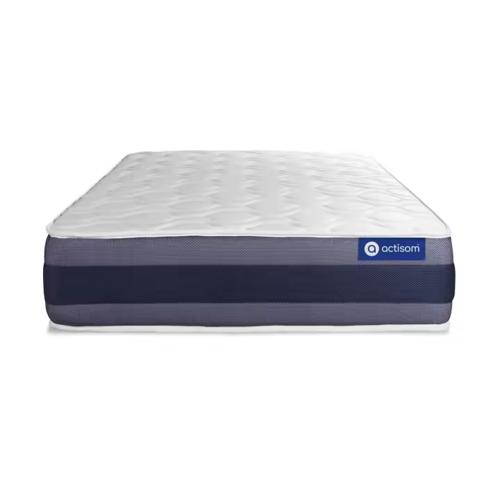 Actisom - Colchón De Muelles Ensacados Y Memory Foam 105 X 190 - 1 Plaza, 24 Cm De Grosor - Acogida De Memory Foam, Soporte Firme Y Confort Equilibrado Con 5 Zonas De Confort - 1