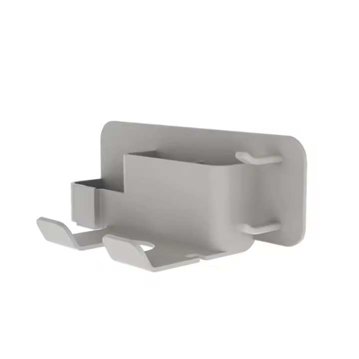 Estante para secador de pelo, estante de almacenamiento para secador de pelo de silicona, estante para secador de pelo, secador de pelo para baño, gris - 1