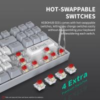 Teclado mecánico 3inuS 87 teclas 5 en 1 con hub dual USB-C y cable hot-swappable - interruptores marrones. - details 9
