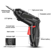 Destornillador Eléctrico Recargable 3.6V Herramienta Eléctrica Multifuncional Batería De Litio 1800mAh Mini Para El Hogar - details 7