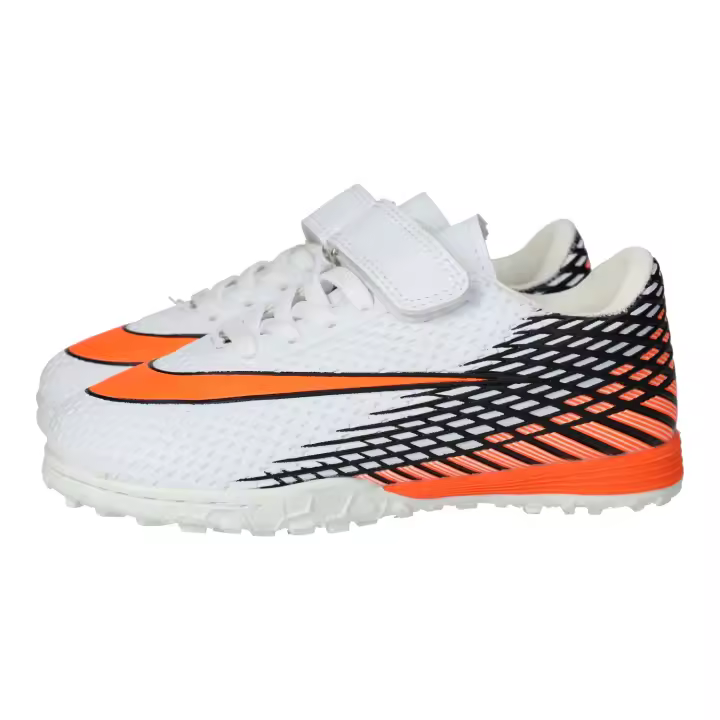 Zapatillas marca ZAPATOP para niño en color blanco. Zapatillas de futbol para niños, color blanco, zapas de futbol con velcro - 1