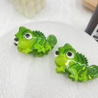 Pinza Para El Cabello De Dinosaurio Verde Y Lagarto De Dibujos Animados Para Niñas Accesorio De Moda Para El Pelo De Adulto - details 1