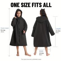 Poncho De Surf Impermeable Y a La Viento Mutao Con Cuello Alto Largo Para Exteriores Ideal Para Natación Surf Divertido - details 2