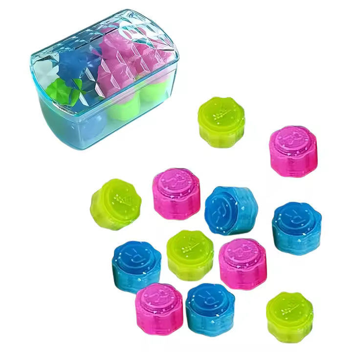 Juego Tradicional Coreano Gonggi De 12 Piezas Juguete De Colorido Alivio Del Estrés Divertido Para Niños Y Adultos Set De Piedras De Tiza En Caja - 1