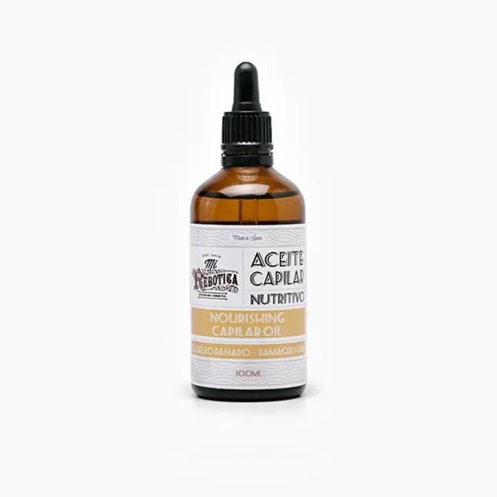 Mi Rebotica Aceite Capilar Nutritivo 100ML Aceite Jojoba Argán Ricino Oliva Pepitas de Uva Almendra Método Curly - 1