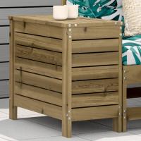 vidaXL Taburete de jardín cera 62x31,5x52 cm en color Madera de pino marrón/Madera de pino impregnada sin tratar/Madera de pino sin tratar y más | cómodas modernas ergonómicas para comedor cocina salón hogar - details 1