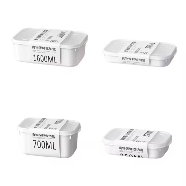 LUTODY - Juego de 4 recipientes herméticos de almacenamiento de alimentos Sin BPA, apilables, aptos para microondas, nevera y congelador - 1