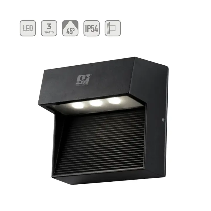 ORION91 Donclaif Aplique LED Inox IP54 3w 257lm Blanco Neutro 4000K - Iluminación Exterior - 1
