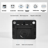 Reloj despertador electrónico , Temperatura y humedad, Magnético multifunción, pantalla LCD grande, con termómetro Digital , Reloj de mesa para Escritorio,  Reloj de mesa multifunción - details 5