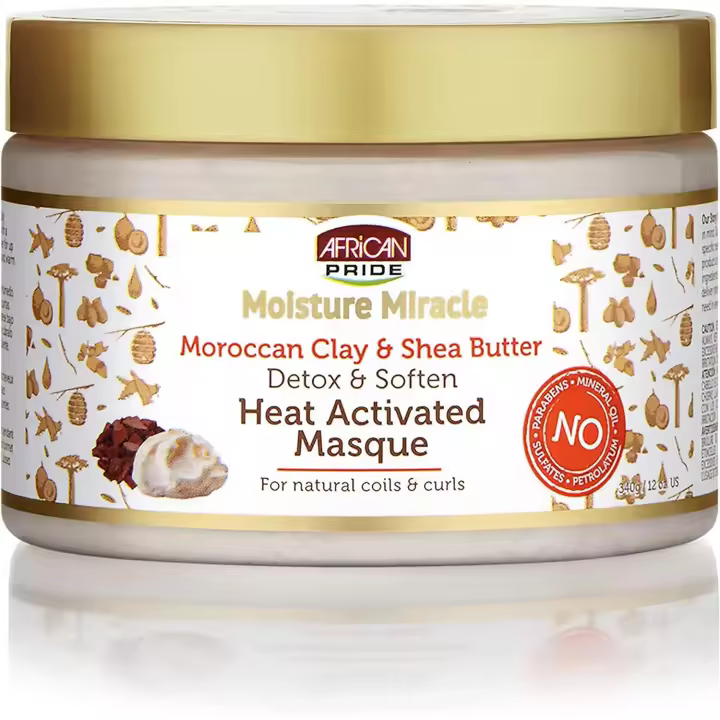 CasaSofia- African Pride - Moisture Miracle - Mascarilla para cabello activada por calor, desintoxica y suaviza, 340g - 1