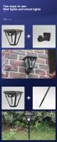 Spotlight Solar Exterior 5500K Luz De Jardín Decorativa Para Patio Yard Lámpara De Pared Solar Con Inducción Luz De Suelo Para Jardín Moderna IP65 ABS Batería De Litio - details 4