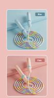 Cuerda De Saltar De Bambú 2.8M Con PVC Y Perlas Suaves Para Principiantes Adultos Y Niños Sin Enredos Fitness Ejercicio - details 0