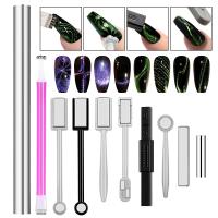 Set De 10 Herramientas Magnéticas Para Uñas Con Placa Varita Sticker Y Lápiz Magnético Doble Final Para Arte De Uñas - details 0