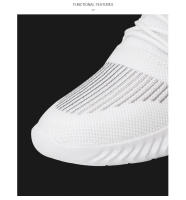 Zapatos Casuales Para Hombre Suela EVA Transpirables Talla Grande Color Negro Y Blanco Zapatillas Deportivas Con Cordones Mesh - details 5