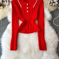 Conjunto De Dos Piezas Para Mujer REALEFT Otoño Invierno Traje De Pista De Correr Polo Collar Suéter Y Falda Skater A-line Nuevo 2024 - details 23