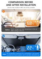 Parabrisas Antisol Para Tesla Model 3 Highland Model Y 2016-2024 Protector De Calor Y UV Visera Accesorios De Coche Material 100% Poliéster - details 3