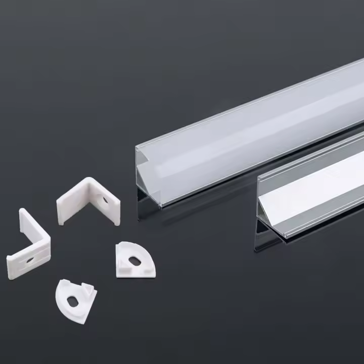 Perfil de aluminio Esquinas 2000 x 15.8 x 15.8mm Milky Cover VT-8109  VTAC - 1