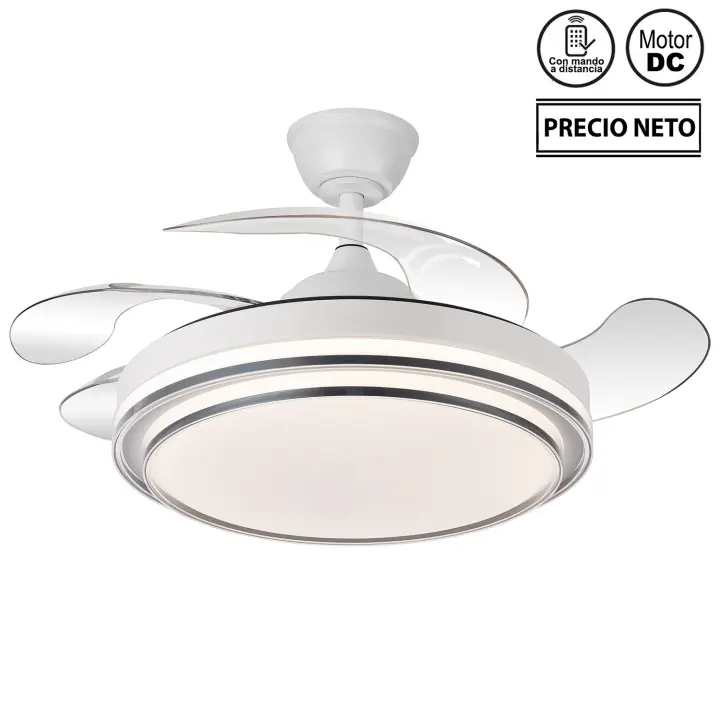 Ventilador de techo ELYSIAN, 38w, 4900lm, 3 modos de colores 3000k-4500k-6500k, mando a distancia, modo invierno y verano, temporizador, 6 velocidades - 1