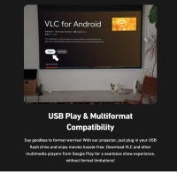 ETOE E3 Pro Proyectores portable 4k Android Wifi, 500 ANSI, 1080P nativo, Android TV, enfoque automático y corrección trapezoidal, 2 altavoces estéreo de 10 W y sonido extensible, a prueba de polvo home cinema inalámbrico televisión smart tv - details 3