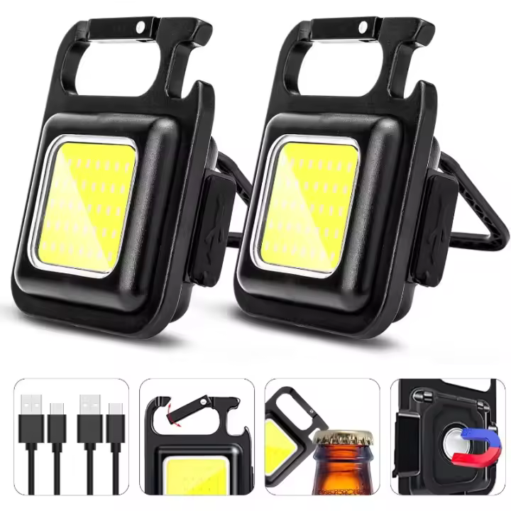 Linterna Multifuncional Portátil Mini Llavero Luz De Camping Recargable Por USB Luz De Trabajo Al Aire Libre Para Senderismo - 1