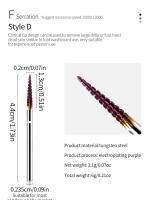 Brocas De Carburo De Titanio Conica Para Uñas 1/4pcs Color Morado pro 3/32 Pulgadas Taladro Para Manicura Eliminador De Polvo De Uñas - details 8