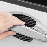 4pcs Protector De Bolso De Manija De Puerta De Coche Universal Estampado De Fibra De Carbono Para La Mayoría De Los Coches Pegatina Protectora - details 8