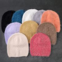 Gorro De Piel De Conejo De Nueva Moda 2024 Para Mujer Con Cabello Largo Caliente Y Suave Gorro De Invierno De Color Sólido Simplicidad Y Calidez Para Exterior - details 2