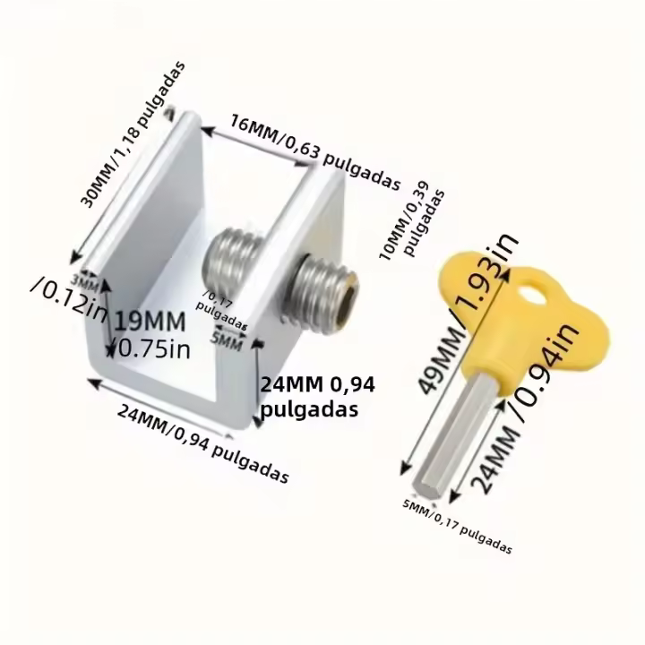 Cerradura De Seguridad Para Ventanas Y Puertas Sliding Sash Stopper Antirrobo Para Niños Cinta De Bloqueo De Armario - 1