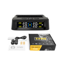 Alarma De Presión De Neumáticos Para Coche Con Pantalla Digital Colorida Y 4 Sensores Externos Impermeables Sistema De Monitoreo De Presión De Neumáticos Solar TPMS - details 0