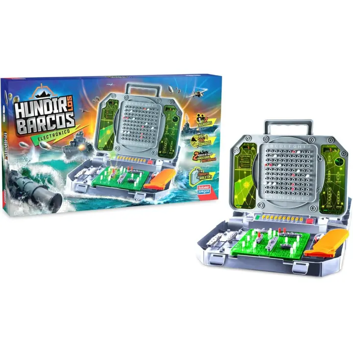 Falomir Hundir los Barcos Electrónico Maletín. Juego de Mesa. Clásicos, Multicolor (28004) - 1