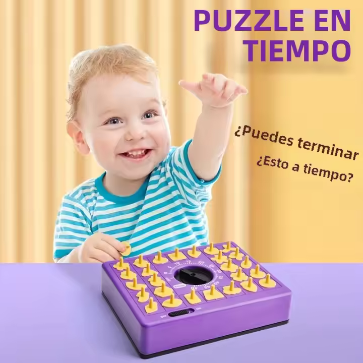 Juego De Rompecabezas Educativo Para Niños Con Tiempo Juego Interactivo De Educación Temprana Tablero De Rompecabezas Para Juguete De Enfocación - 1