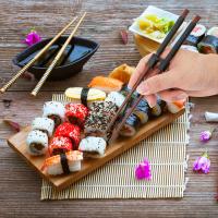 5 Pieces Reusable Chopsticks Helpers Training Chopstick Hinges Connector Easy Chopstick Trainers for Adults, Beginner, or Learner (Black) - details 3