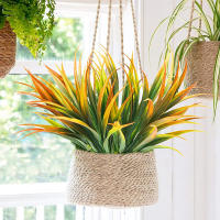 1 Pc De Hierba Artificial De Primavera Con 14 Hojas Para Decoración De Hogar Ventanas Bonsái Fiesta Navideña Bodas Accesorios De Arco Al Aire Libre - details 2