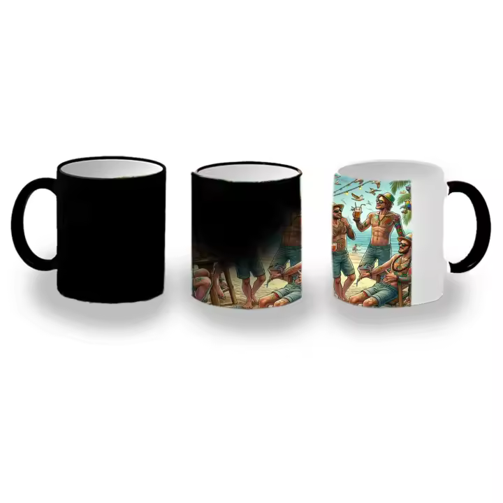 MERCHANDMANIA TAZA MÁGICA chiringuito playa amigos fiesta verano beach club magic mug - 1