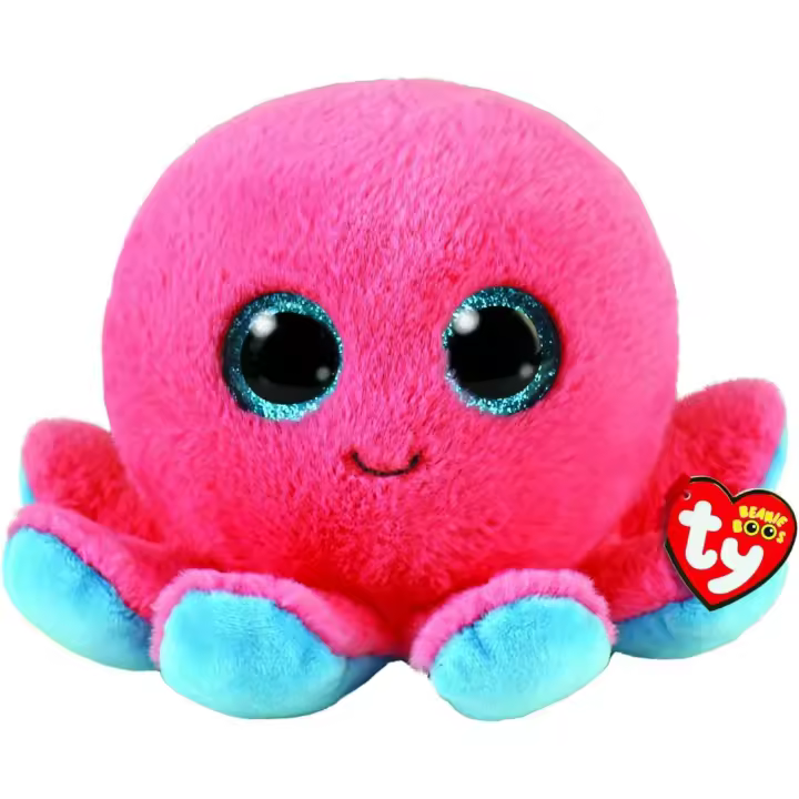 TY BEANIE BOOS - Peluche Pulpo Rosa SHELDON - Material suave y de alta calidad - The Beanie Boo´s Collection - Mide 15cm - Regalo Original -  Mayores de 3 años - 1
