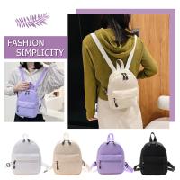 Mochila Preppy Mini De Nylon Para Niñas Y Mujeres Bolso De Viaje Pequeño a Prueba De Agua Casual Solida Rucksack Con Cierre De Cremallera Y Hebilla - details 2