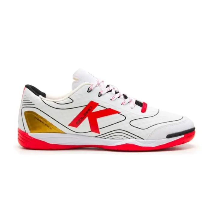 Kelme 55165 Zapatillas de fútbol sala Goleiro para hombre en blanco de piel vegana - 1