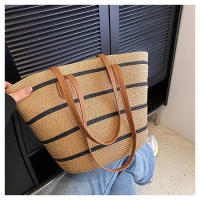 Bolso de paja premium para mujer - Tote de verano estilo boho, diseño exclusivo para playa y looks urbanos（42*28*13cm） - details 18