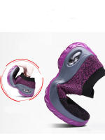 Calcetines Deportivos Casuales Para Mujer Zapatillas De Moda Con Suela Gruesa Y Almohadilla De Aire Tacón Inclinado Zapatos De Rock - details 13