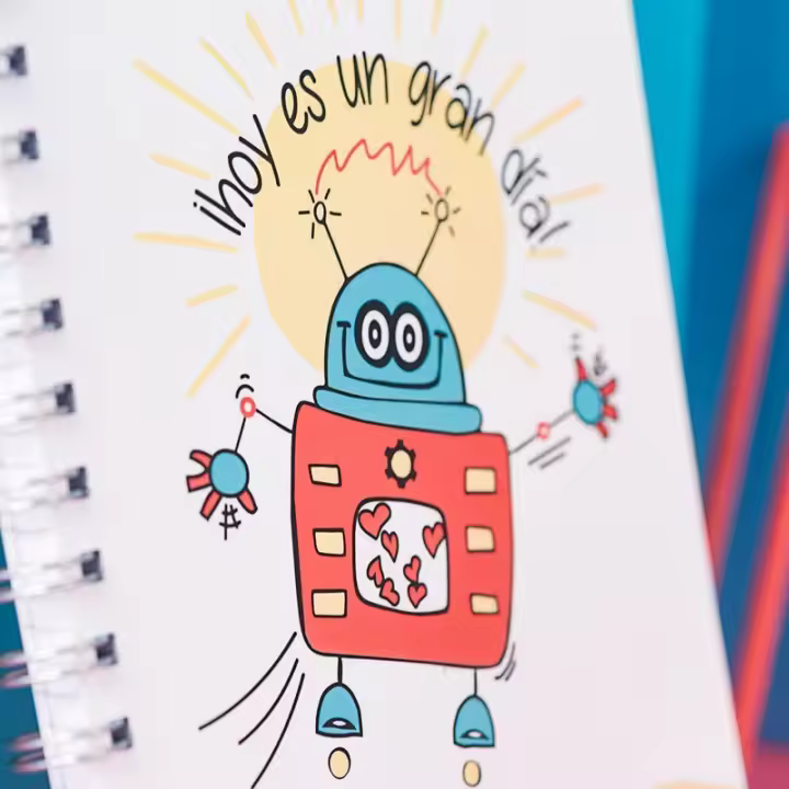 YOSIQUESE Libreta A-5 | Modelo: 'Hoy es un gran día' | Productos y regalos solidarios hechos por personas con discapacidad - 1