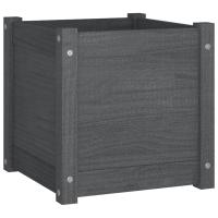 vidaXL Jardinera de madera maciza de pino 40x40x40 cm Color Blanco,  Gris,  Marrón miel y mas - details 0