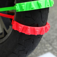 Cadenas De Nieve Para Motocicleta 10Pcs Reutilizables Antideslizantes Seguridad De Emergencia En Invierno Accesorios Para Llantas De Moto - details 4