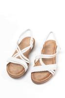 Paloma Wang sandalias doradas mujer con mini cuñas con la plantilla acolchada con tiras trasera elásticas - details 16