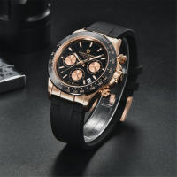 Reloj De Cuarzo Para Hombre PAGANI DESIGN Con Cristal De Zafiro Auto Fecha Cronógrafo Resistente Al Agua Acero Inoxidable Lujo - details 18