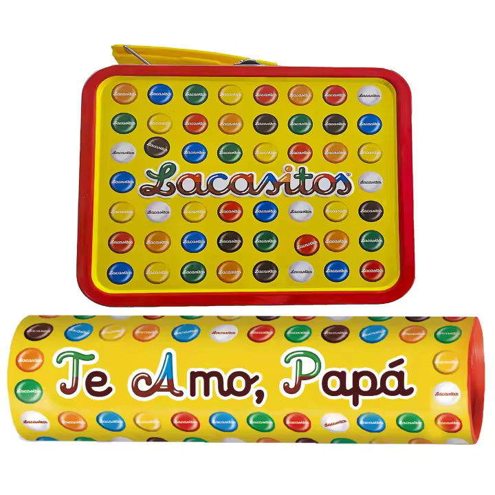 Lacasitos Megatubo 1,5 KG-Te amo, papá + LATA MALETÍN - 1