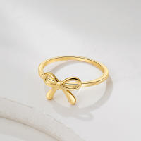 Anillos Redondos De Lazo Clásico Para Mujeres Y Niñas 18K Plateado Impermeables Tres Tamaños Joyería Chic Atractiva De Moda - details 2