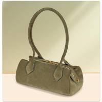 Bolso De Hombro Para Mujer De Cuero Sintético Grande Capacidad De Almacenamiento Estilo Lujo En Verde Con Bandeja Larga - details 7